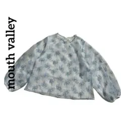 mouth valley マウスバレー チュール刺繍 ボリューム袖ブラウス