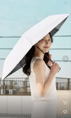 最終値下げ　estää 折りたたみ傘 晴雨兼用 UVカット　ホワイトのサムネイル