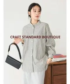 CRAFT STANFORD BOUTIQUE　バンドカラーシャツ　　Ｌ　グレー