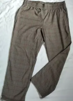 ワイドパンツ 大きめ チェック パンツ XL 美品