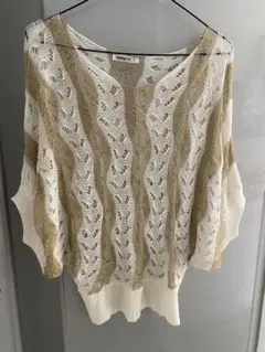 Lazmin レース編みカーディガン 半袖