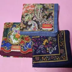 KENZO 花柄ハンカチ　3枚セット