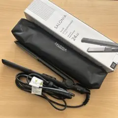 SALONIA ストレートヘアアイロン24mm 耐熱ポーチ付き 海外対応