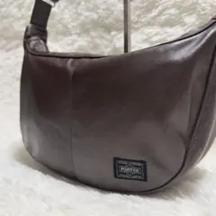 [未使用級] PORTER フリースタイル ショルダーバッグ 三日月 ブラウン PORTER ポーター フリースタイル ショルダーバッグ 707-07173