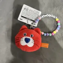mojojojo ビーズチェーン付きフェイスマスコット　あかねこ