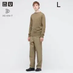 ユニクロU 3 D エクストラファインメリノクルーネックセーター（長袖） L