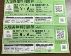ホークスチケット7月4日(木) みずほプレミアム引換券招待 1枚！本日