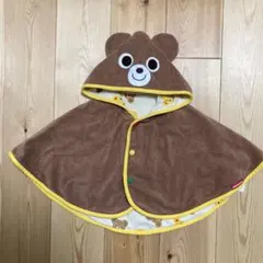 mikihouse くまさんフード付きベビーポンチョ　羽織りマント