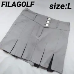 FILA GOLF フィラゴルフ レディース プリーツスカート L 千鳥格子