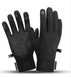 防寒グローブ 自転車グローブ 裏起毛 スマホタッチパネル対応 滑り止め　サイズL