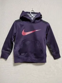 ✨NIKE フード付パーカー✨ 濃い紫色 キッズ XS ナイキ フーディー