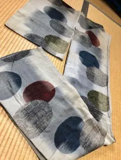 アンティーク着物　単衣　夏着物　子振袖　二尺袖　水玉　大正ロマン