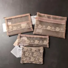 近沢レース　くま　ポーチ　4点セット