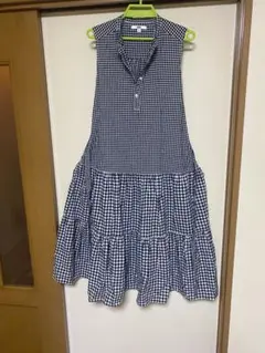 UNIQLO ギンガムチェック ノースリーブドレス M