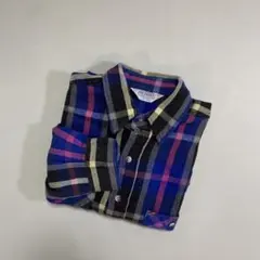 80s usa製 FIVE BROTHER 好配色 ブロックチェック ネルシャツ