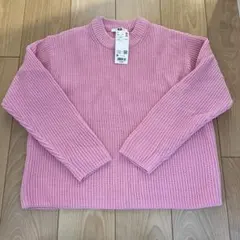 UNIQLO ピンク セーター Mサイズ　ウォッシャブルソフトニットクルー