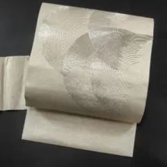 B5◇着物くつろぎ 美品 夏物 菊の参賀 銀 白 六通 正絹 薄物 絽 紗