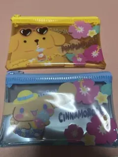 サンリオ　セリア　フラットポーチ　ポムポムプリン　シナモン　日焼けのサムネイル