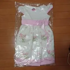 マザウェイズ　ドレス　発表会　結婚式　プリンセス　白　ピンク　リボン　刺繍