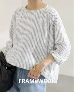FRAMeWORK NEWフレンチリネンクルーネックプルオーバーのサムネイル