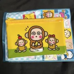 サンリオ おさるのもんきち ポーチ セリア