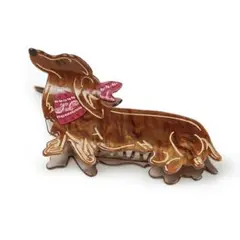 ダックスフンド バンスクリップ ヘアクリップ 犬 ヘアアクセサリー 可愛い
