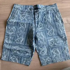 ペイズリー柄　ハーフパンツ 青のサムネイル