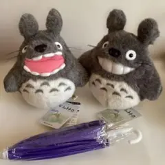 ジブリ 大トトロぬいぐるみセット(S 約18cm)吠え&笑い ぬい傘付き 置物
