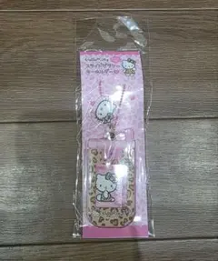 スライドガラケーキーホルダー　キティちゃん　ヒョウ柄