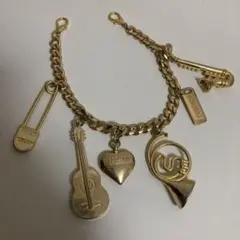 モスキーノ MOSCHINO アクセサリー チャーム ハート 楽器 ゴールド