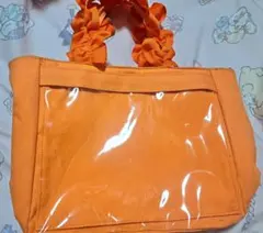 ザッカマート A4多機能2WAYハンドルフリルトートバッグ 痛バ オレンジ