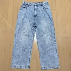 WEGO ワイドデニムパンツ Lサイズ ライトブルーのサムネイル