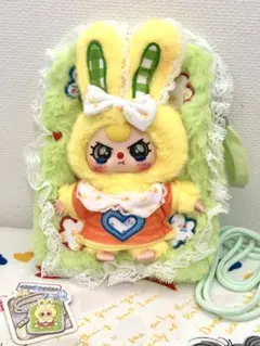 babythree ベイビースリー スマホポーチ 緑うさぎ