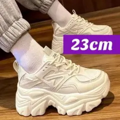 レディース 厚底スニーカー ダッドスニーカー 韓国風 軽量 美脚 23cmのサムネイル