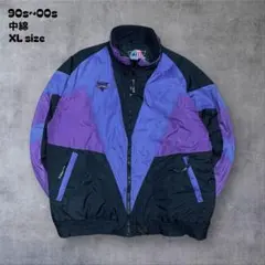 90s~00sCOLDWAVE中綿ナイロンジャケット切替配色XLサイズストリート