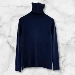JEANNEKE ネイビー タートルネックセーター Sサイズ 上品感◎
