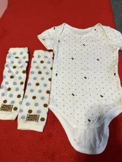 ミキハウス　ロンパース肌着とレッグウォーマーのセット