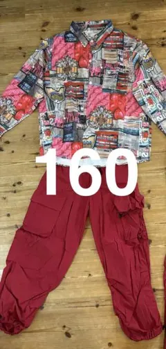 キッズ ヒップホップ ダンス衣装 セットアップ 160cm