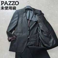 【未使用級】PAZZO　ストライプスーツ　黒　フォーマル　薄手　春夏向け　S