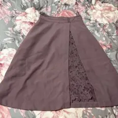 フレアスカート ゴムウエスト 花 レース nohea