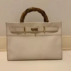 【★4/10まで★】DIANA バンブーハンドル ハンドバッグ　2way