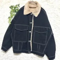 【美品】Girly Doll 裏ボア デニムジャケット ブラックのサムネイル