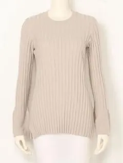 mila owen ミラオーウェン フレアスリーブ リブニット ベージュ