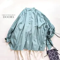 アーバンリサーチドアーズ コットン ボイル ギャザー ブラウス シャツ ゆったり