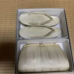 礼装用金色、草履バックのセット