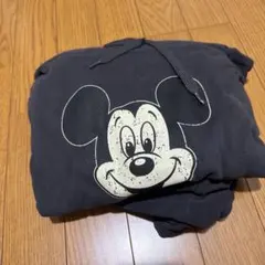 ディズニー　L ミッキーマウス フード付きパーカー 黒