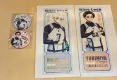 ブルーロック KINOKOS チケット風カード 缶バッジ 凪 雪宮