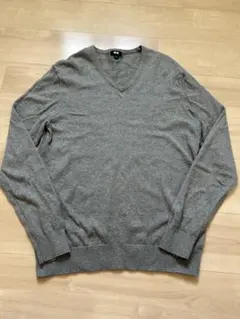 UNIQLO メンズ　Vネック　カシミア混 セーター Lサイズ