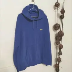 紺タグ NIKE 英国輸入 フェード ネイビー パーカースウェット ナス紺 古着