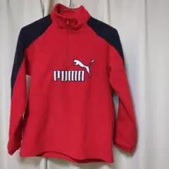 PUMA ハーフジップ フリース 150cm レッドのサムネイル